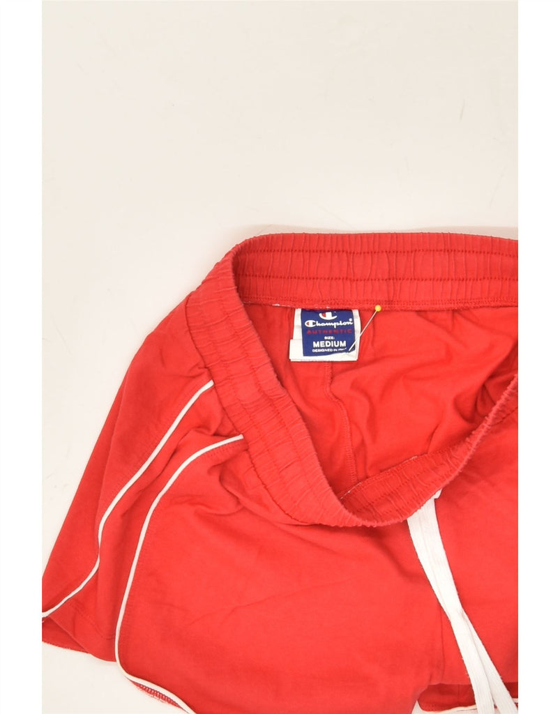 CHAMPION Womens Sport Shorts UK 12 Medium Red Cotton | Vintage Champion | Thrift | Second-Hand Champion | Used Clothing | Messina Hembry 