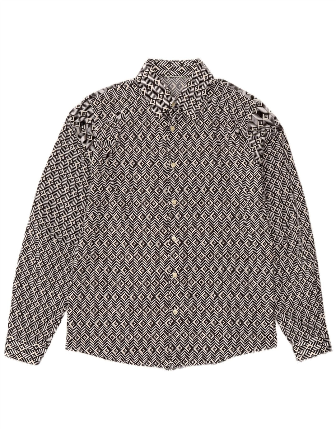 ALTATENSIONE Mens Shirt Medium Black Geometric