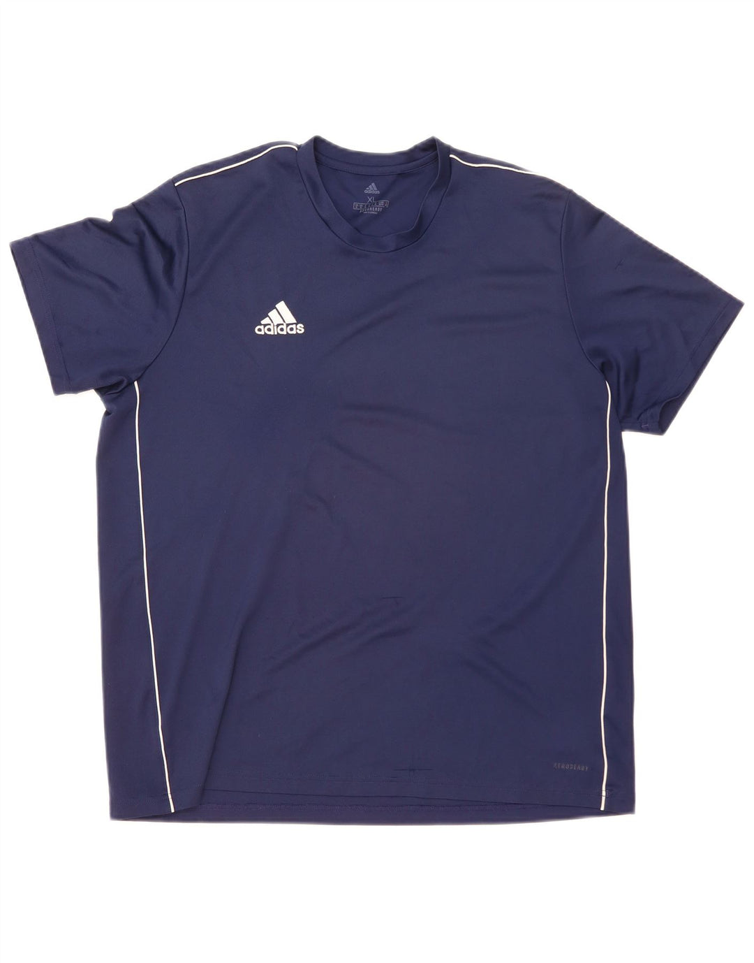 Adidas Mens Aeroready T-Shirt Top XL Navy Blue Polyester