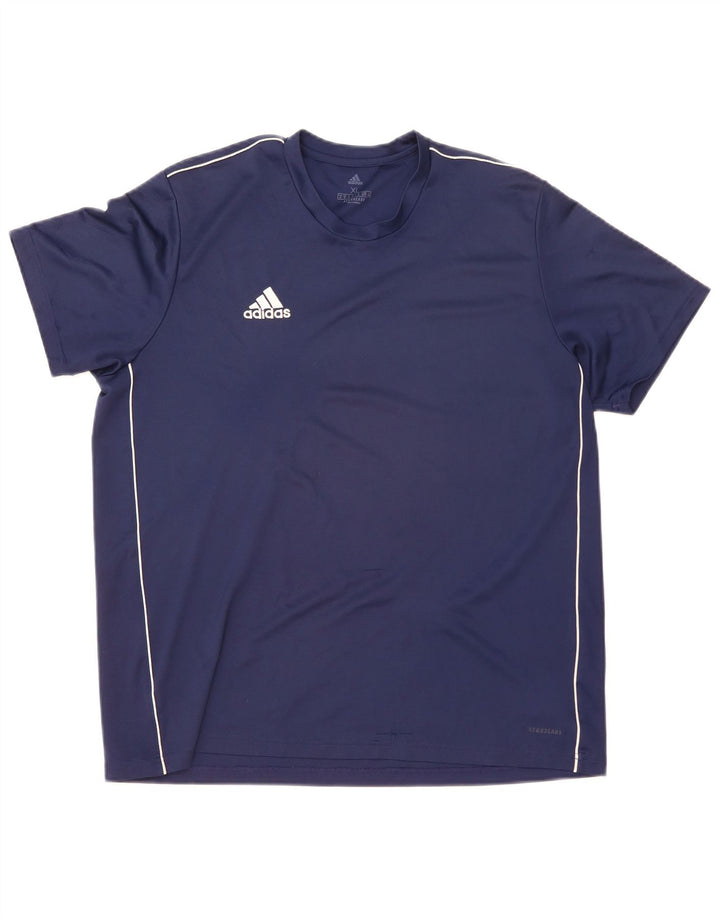 Adidas Mens Aeroready T-Shirt Top XL Navy Blue Polyester