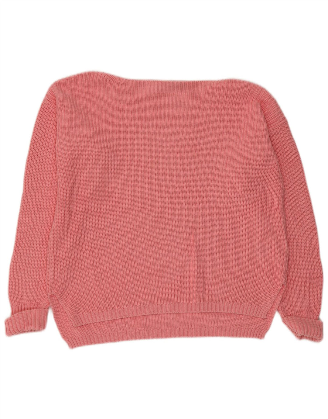 Marks & Spencer Womens Oversized Boat Neck Jumper Sweater UK 10 Small Pink