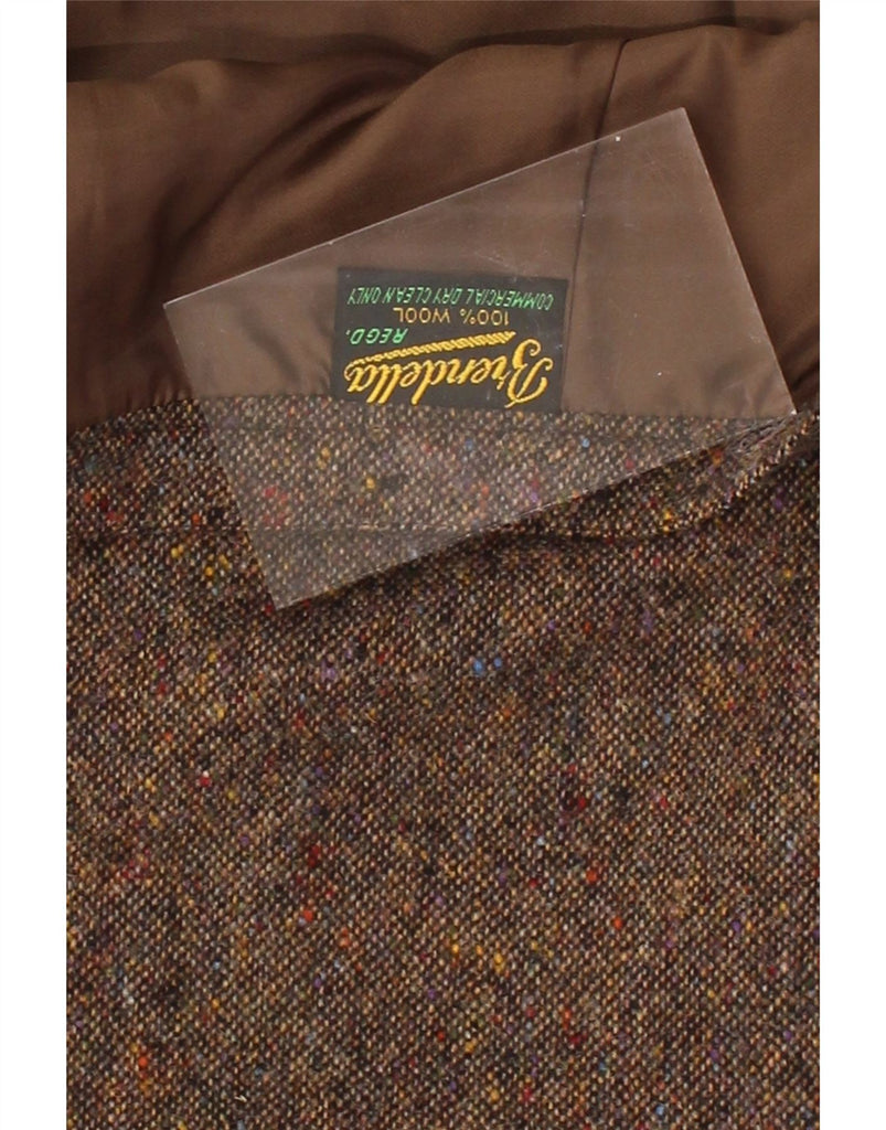 BRENDELLA Womens Pencil Skirt W40 2XL Brown Flecked Wool Vintage Brendella and Second-Hand Brendella from Messina Hembry 