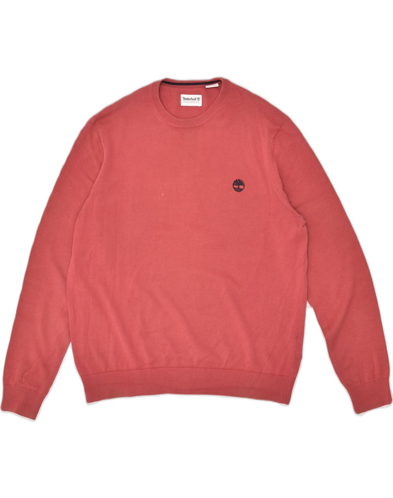 TIMBERLAND Mens Sweatshirt Jumper Medium Red Cotton | Vintage Timberland | Thrift | Second-Hand Timberland | Used Clothing | Messina Hembry 