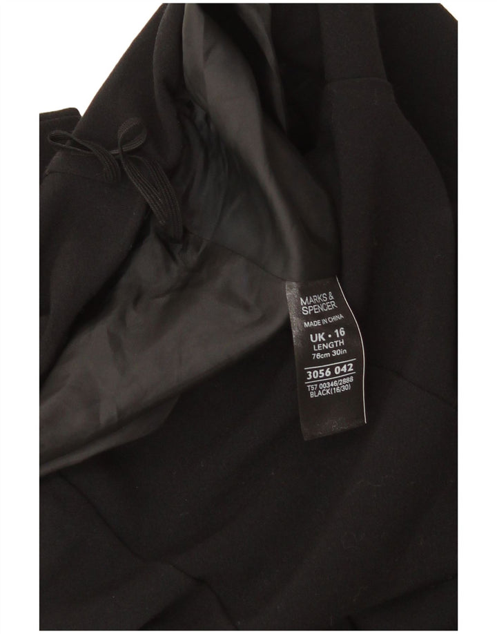 MARKS & SPENCER Womens A-Line Skirt UK 16 Large W38  Black Geometric