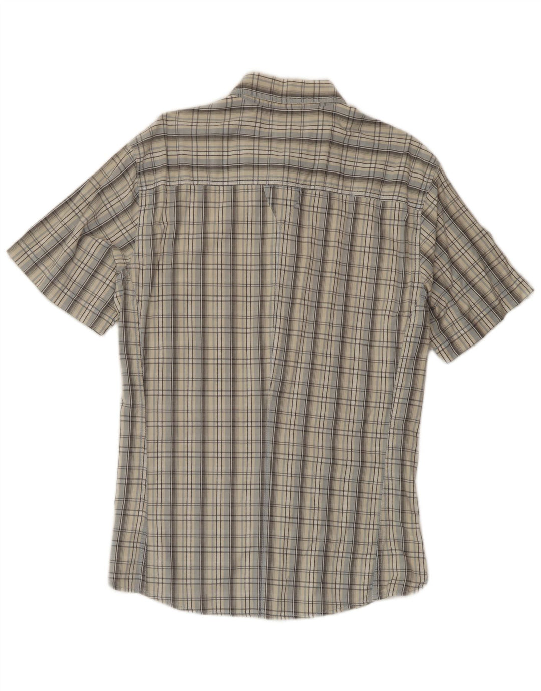 Wrangler Mens Short Sleeve Shirt XL Grey Check Cotton