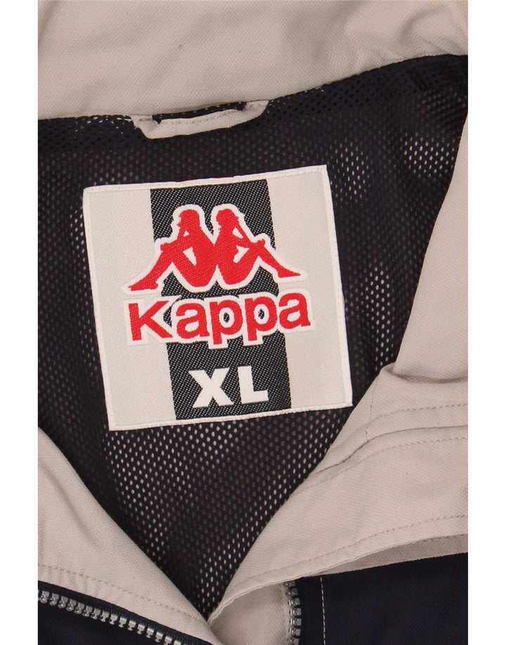 Kappa Mens Tracksuit Top Jacket XL Grey Colourblock
