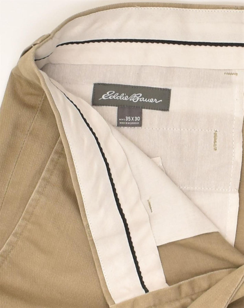 EDDIE BAUER Mens Straight Casual Trousers W35 L30 Brown Cotton | Vintage Eddie Bauer | Thrift | Second-Hand Eddie Bauer | Used Clothing | Messina Hembry 