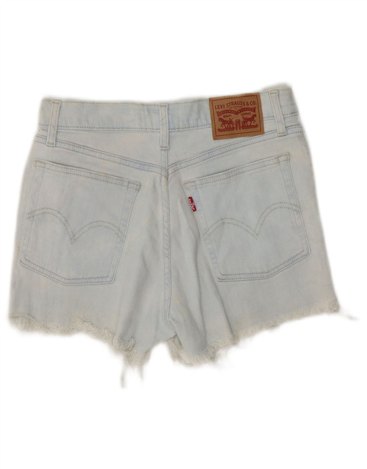 Levi's Womens High Waist Denim Shorts W27 Small Blue Cotton