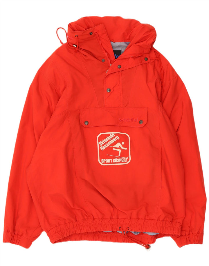 Schoffel Mens Graphic Hooded Anorak Jacket IT 52 XL Red Nylon