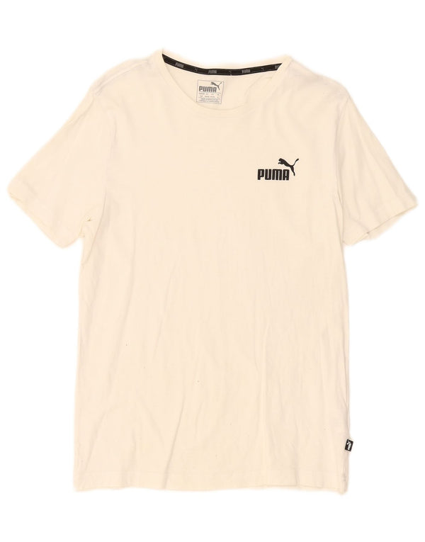 Puma Mens T-Shirt Top Small White Cotton