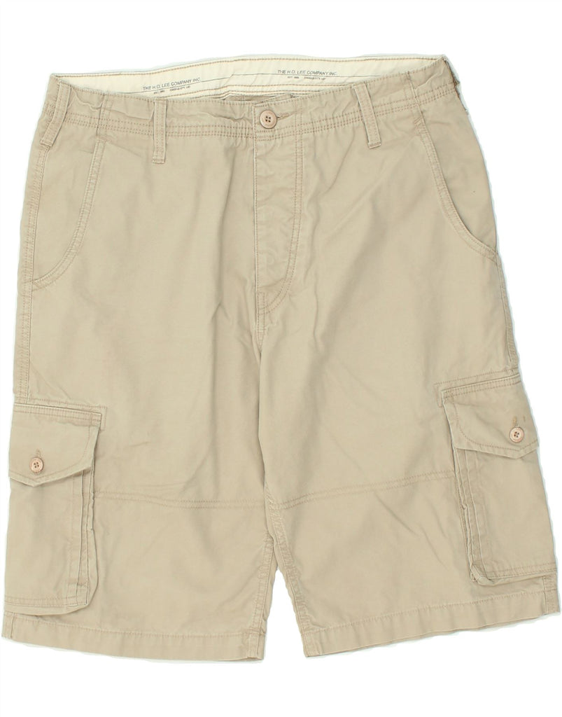 LEE Mens Cargo Shorts W32 Medium Beige Cotton | Vintage Lee | Thrift | Second-Hand Lee | Used Clothing | Messina Hembry 