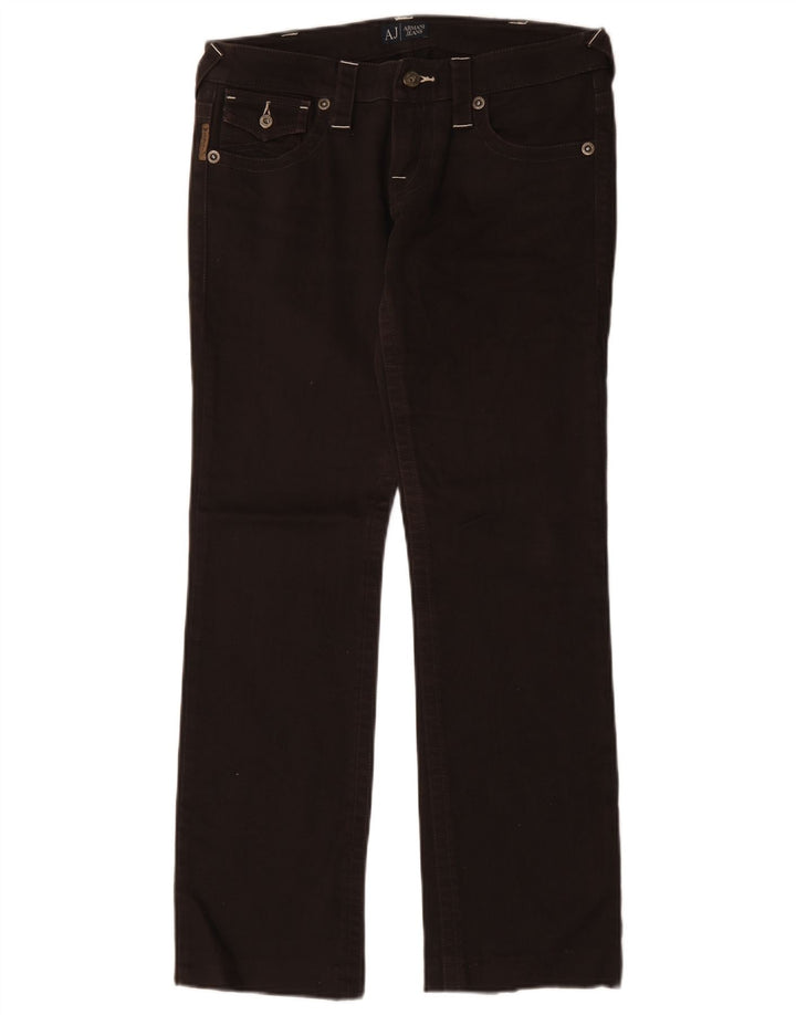 Armani Womens Straight Jeans W28 L30 Brown Cotton