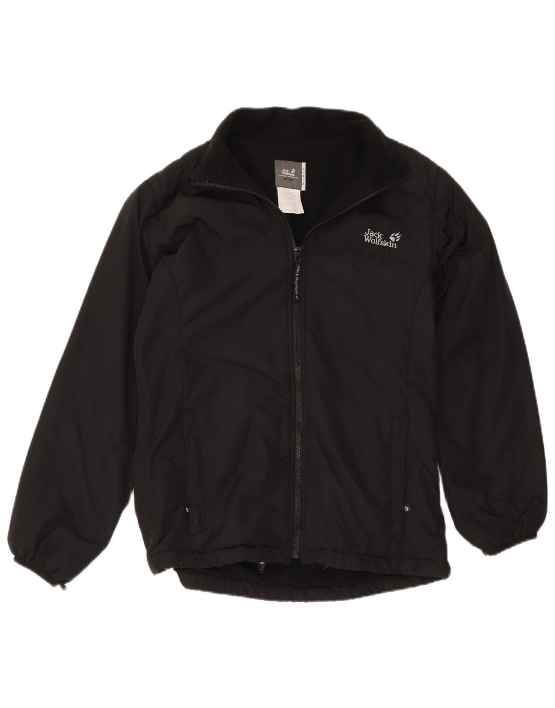 Jack Wolfskin Womens Liner Windbreaker Jacket UK 12 Medium  Black Polyester