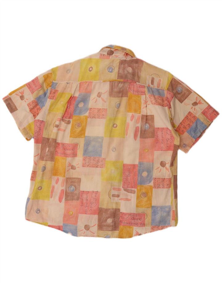 Vertigo Mens Short Sleeve Shirt 2XL Multicoloured Patchwork