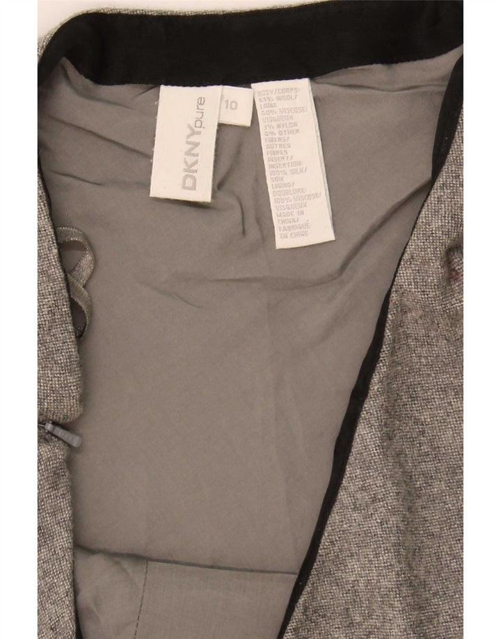 Dkny Womens A-Line Skirt US 10 Large W32 Grey Wool