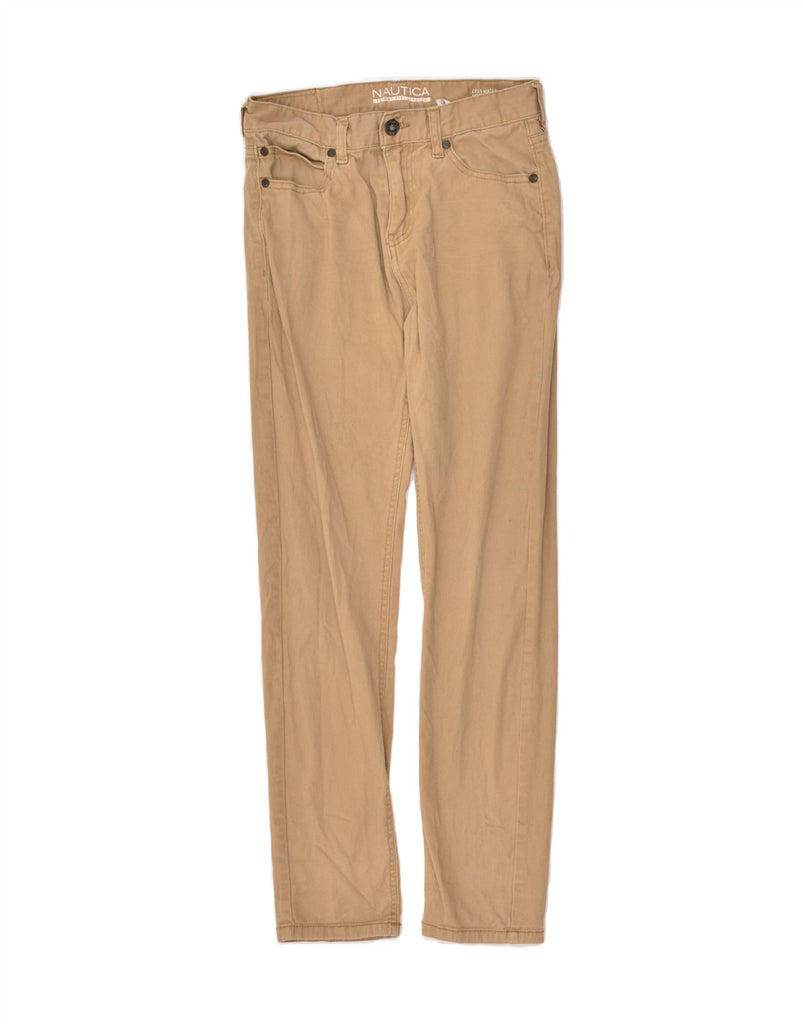 NAUTICA Boys Stretch Skinny Casual Trousers 11-12 Years W24 L25 Beige | Vintage Nautica | Thrift | Second-Hand Nautica | Used Clothing | Messina Hembry 