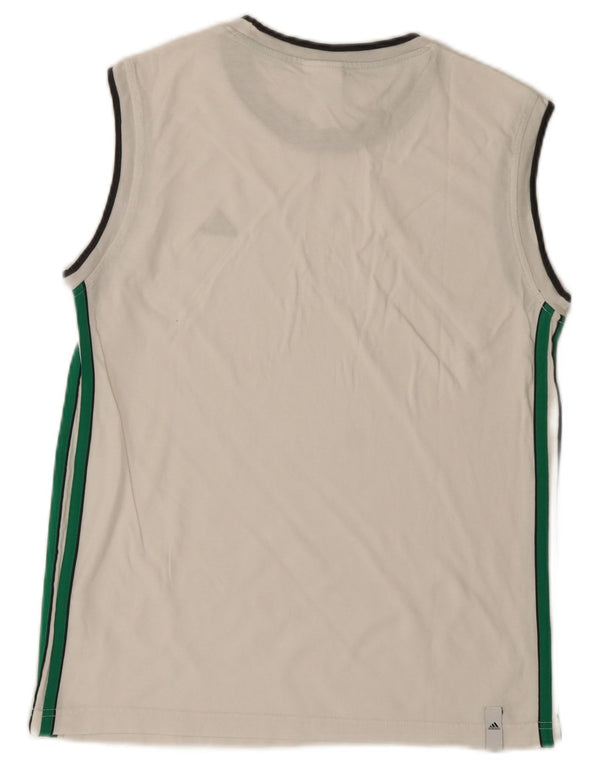 Adidas Mens Vest Top UK 36/38 Small White Cotton