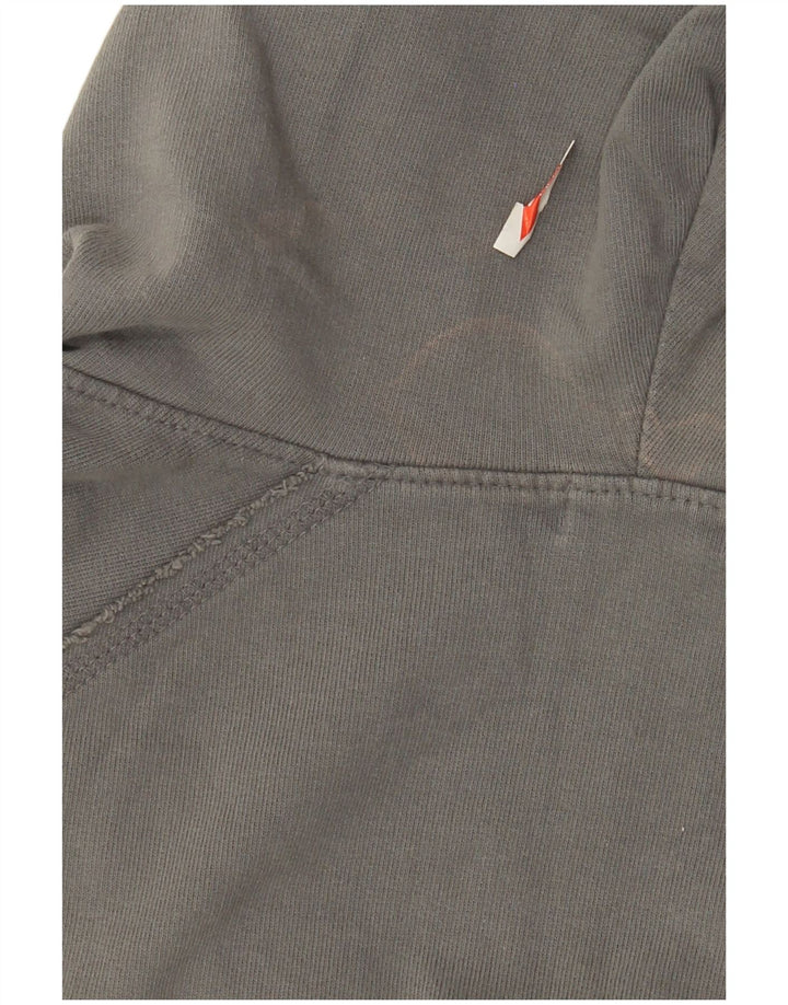 Zara Womens Zip Hoodie Sweater UK 14 Medium Grey Cotton