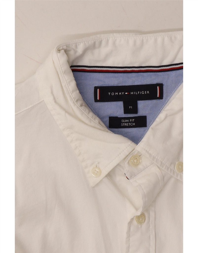 TOMMY HILFIGER Mens Slim Fit Shirt Medium White Cotton Vintage Tommy Hilfiger and Second-Hand Tommy Hilfiger from Messina Hembry 