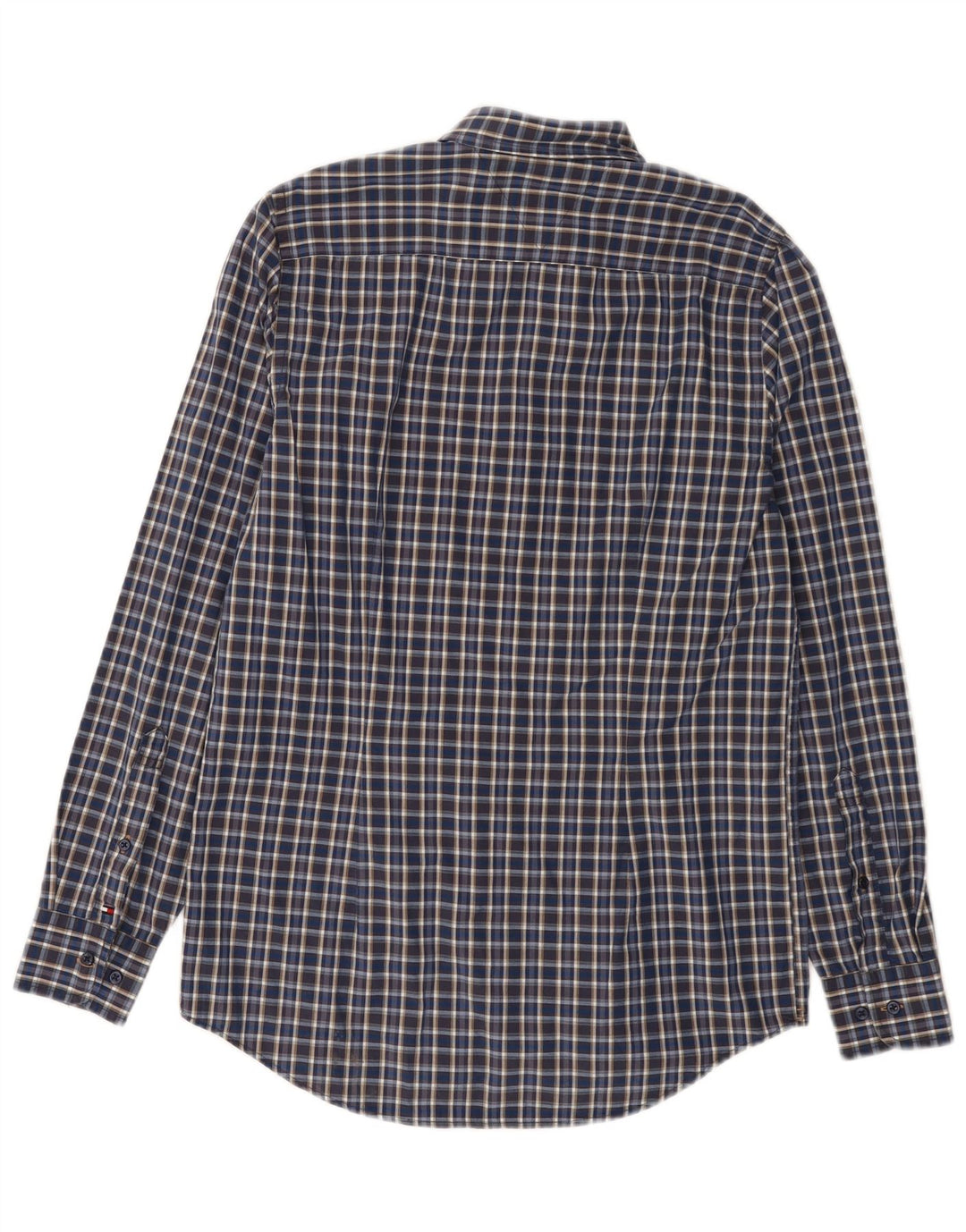Tommy Hilfiger Mens Slim Fit Shirt Medium Blue Check