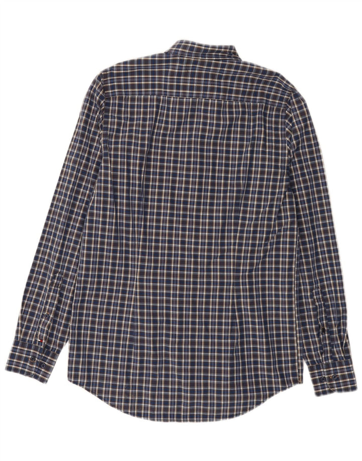 Tommy Hilfiger Mens Slim Fit Shirt Medium Blue Check
