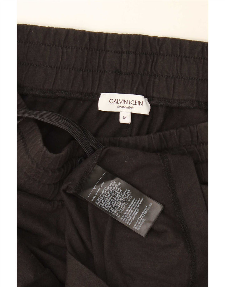 Calvin Klein Mens Graphic Swimming Shorts Medium Black Cotton