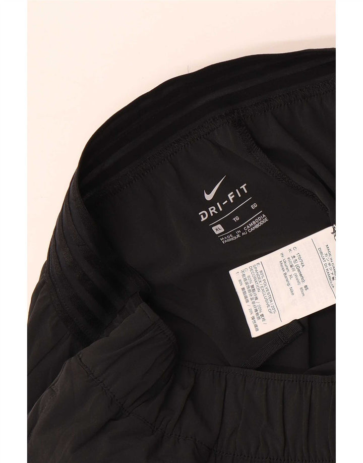Nike Mens Dri Fit Crop Tracksuit Trousers XL Black Polyester