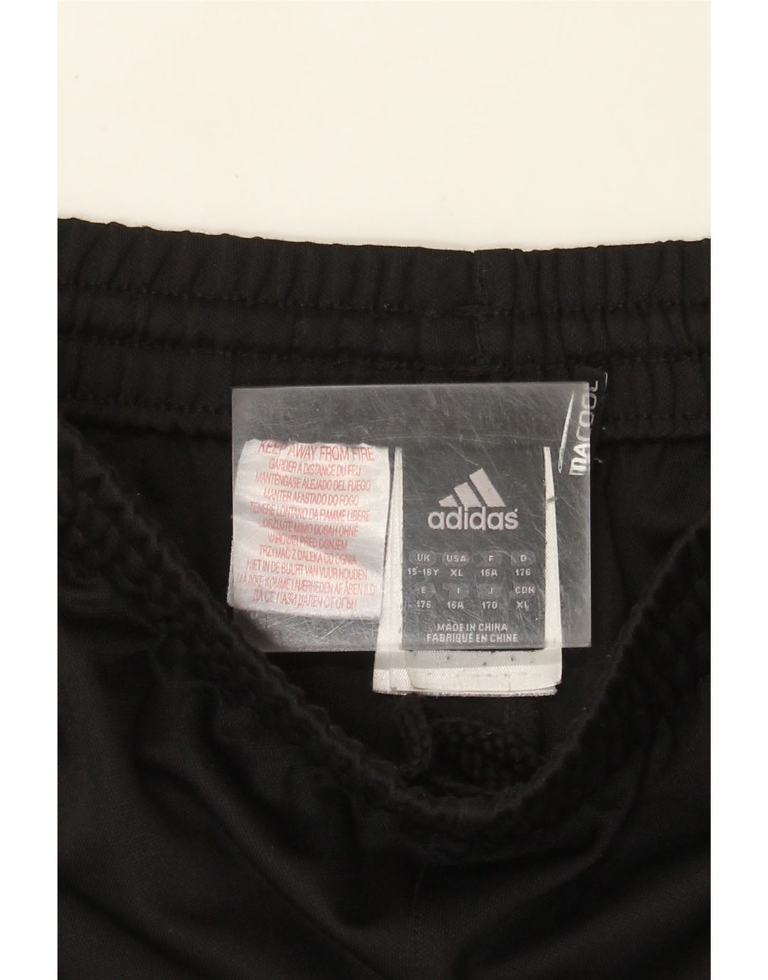 Adidas Boys Climacool Tracksuit Trousers 15-16 Years Black Colourblock