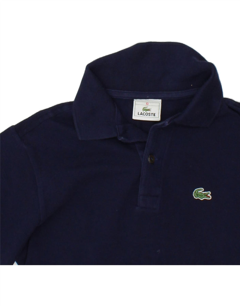 LACOSTE Boys Polo Shirt 9-10 Years Navy Blue Cotton Vintage Lacoste and Second-Hand Lacoste from Messina Hembry 