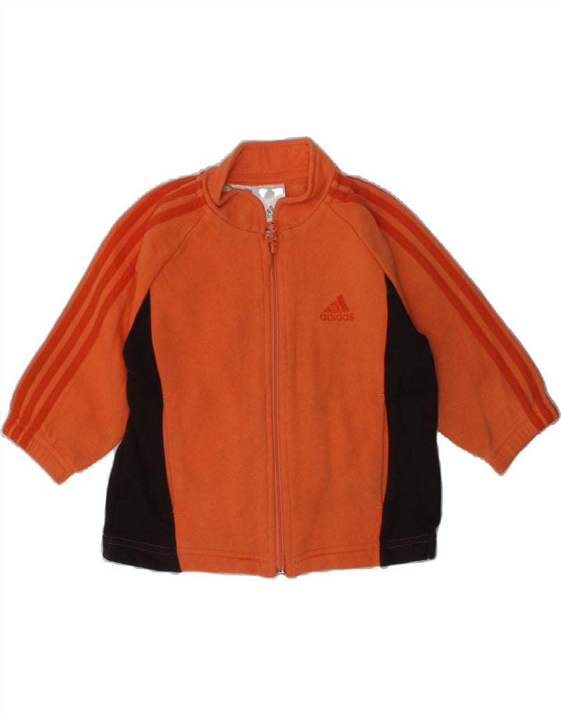 ADIDAS Baby Boys Tracksuit Top Jacket 9-12 Months Orange Colourblock | Vintage Adidas | Thrift | Second-Hand Adidas | Used Clothing | Messina Hembry 