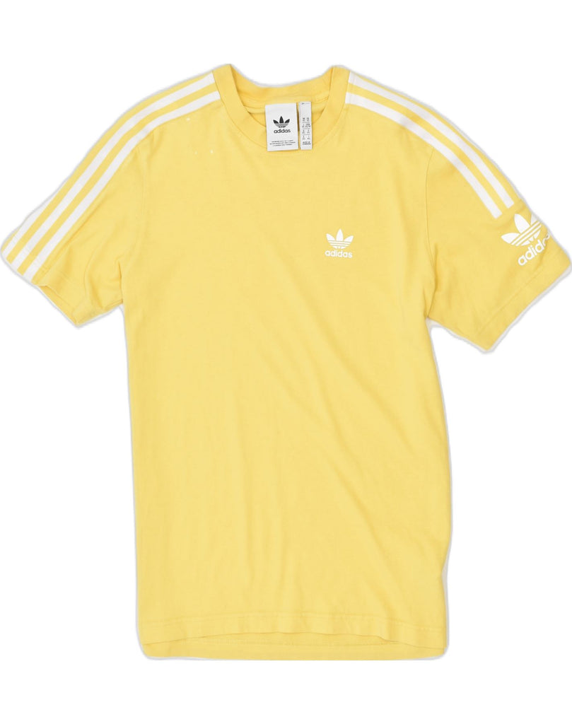ADIDAS Mens T-Shirt Top XS Yellow Cotton | Vintage | Thrift | Second-Hand | Used Clothing | Messina Hembry 