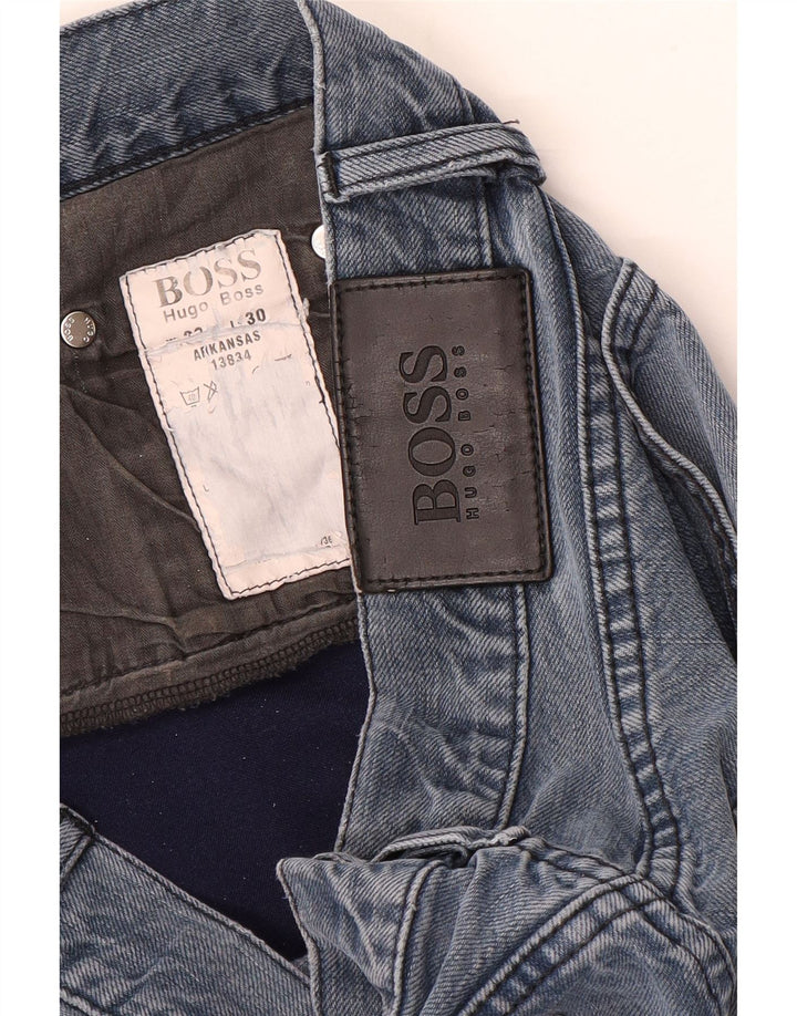 HUGO BOSS Mens Arkansas Straight Jeans W32 L30 Blue