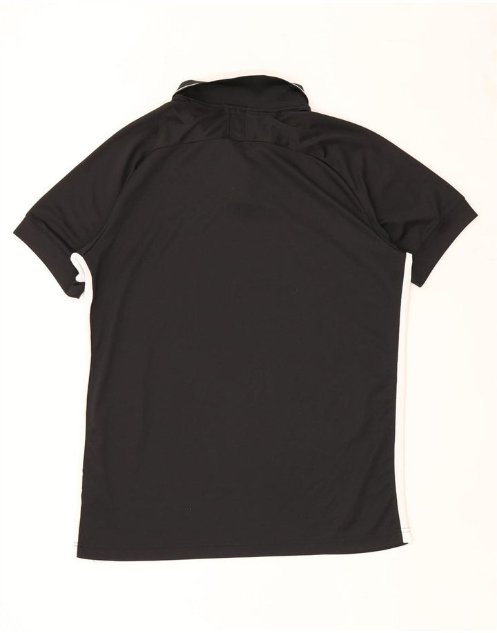 NIKE Mens Graphic Polo Shirt XL Black Colourblock Polyester