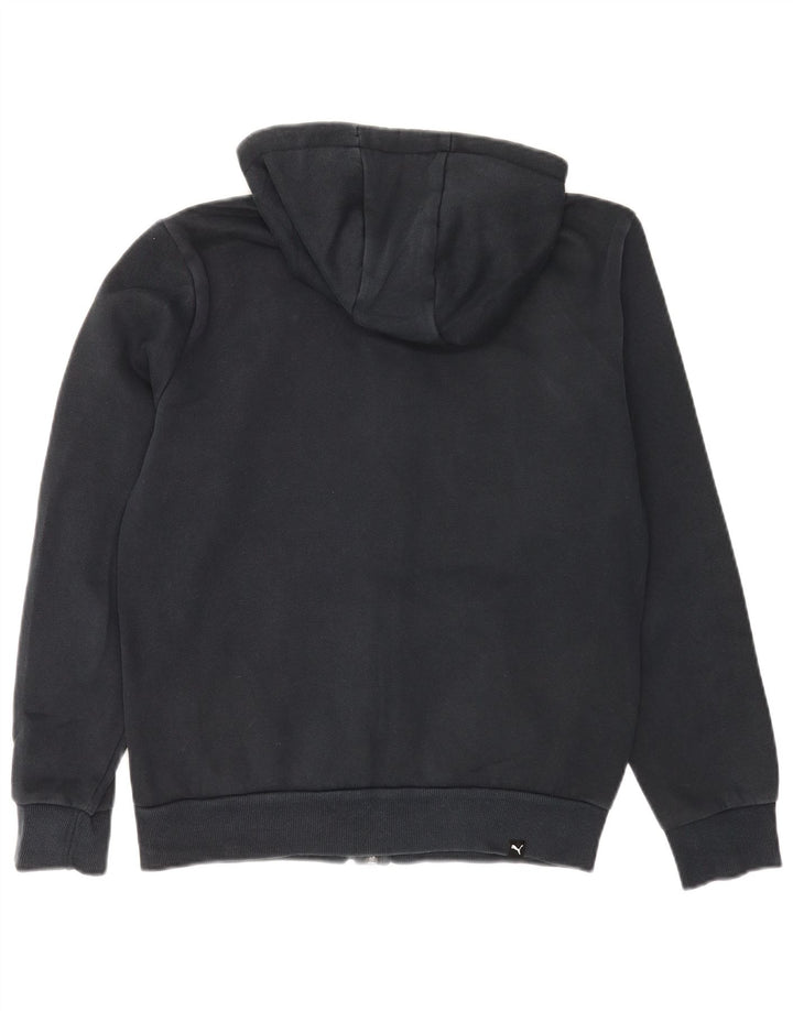 Puma Mens Graphic Zip Hoodie Sweater Small Black Cotton