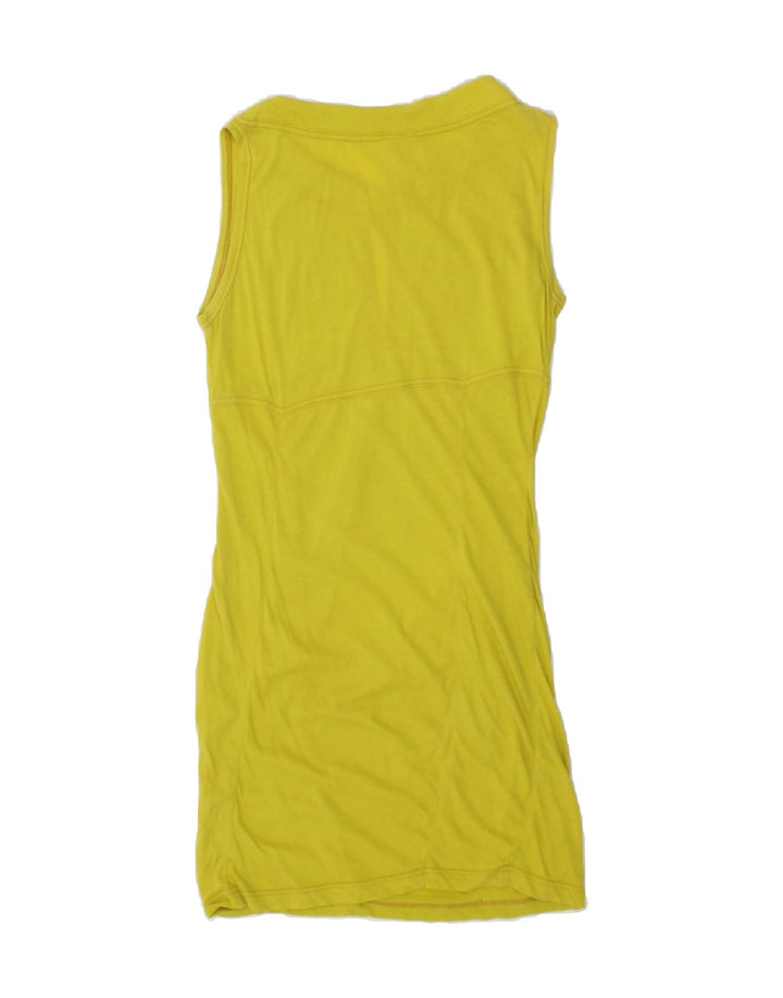 POP 84 Womens Sleeveless Sheath Dress UK 12 Medium Yellow Cotton Vintage POP 84 and Second-Hand POP 84 from Messina Hembry 