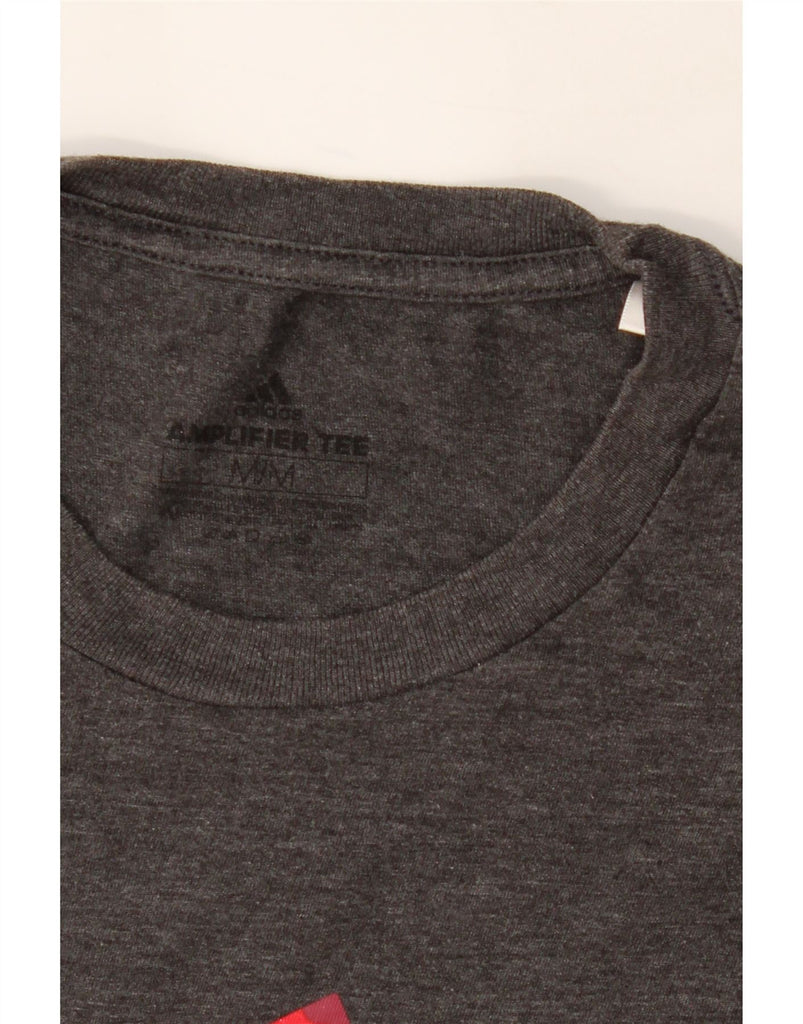 ADIDAS Mens Graphic T-Shirt Top Medium Grey Vintage Adidas and Second-Hand Adidas from Messina Hembry 