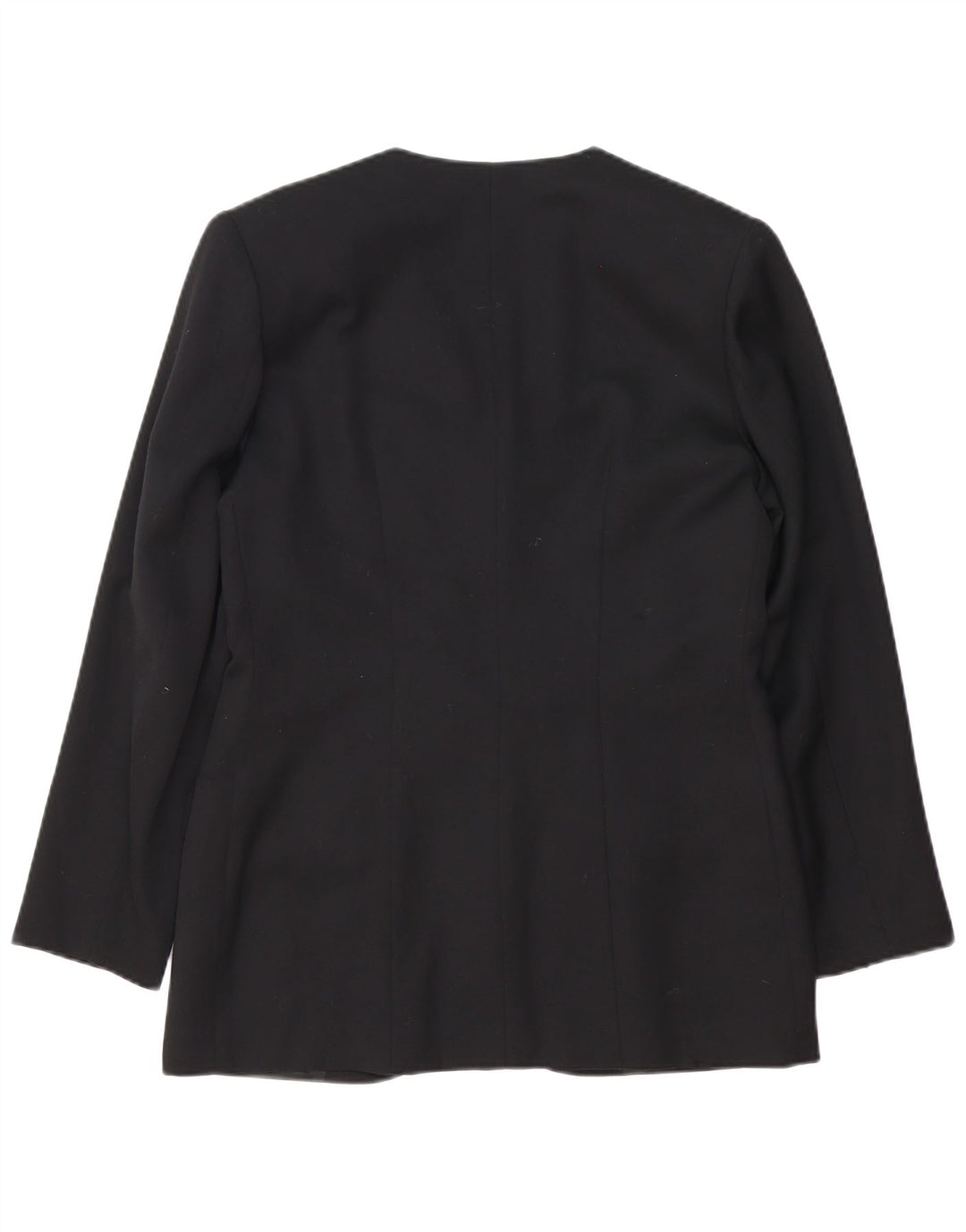 Marina Babini Womens Double Breasted Blazer Jacket IT 44 Medium Black Wool