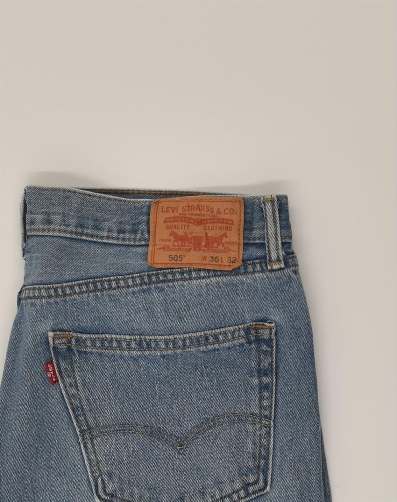 LEVI'S Mens 505 Straight Jeans W36 L32 Blue Cotton | Vintage Levi's | Thrift | Second-Hand Levi's | Used Clothing | Messina Hembry 