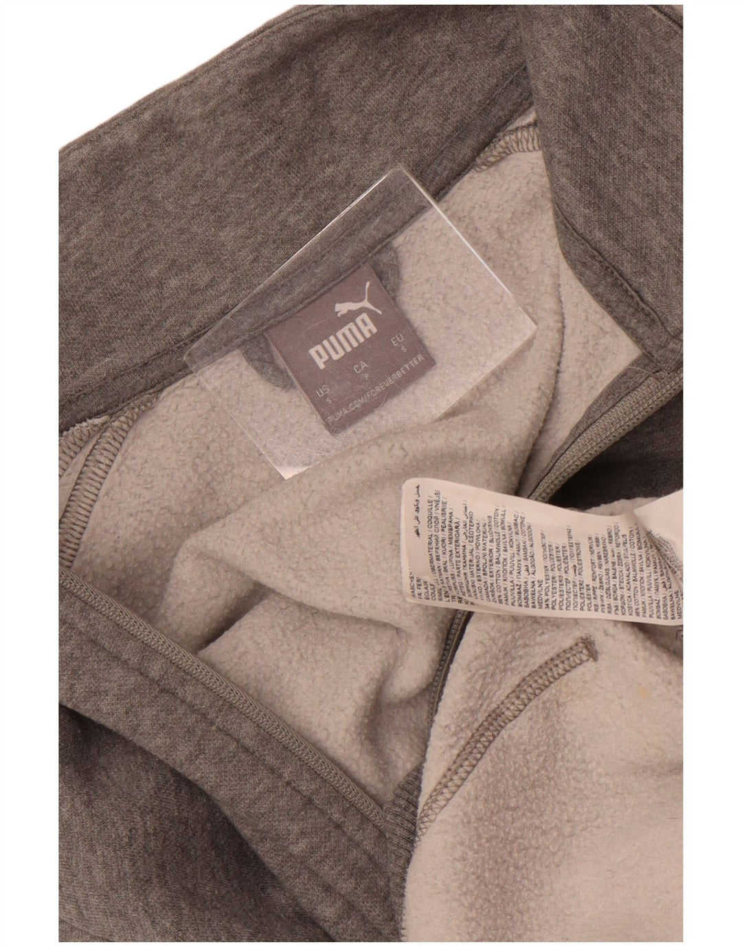 Puma Mens Tracksuit Top Jacket Small Grey Colourblock Cotton