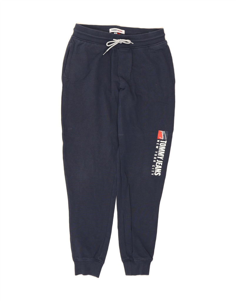 TOMMY HILFIGER Womens Tracksuit Trousers Joggers UK 10 Small  Navy Blue Vintage Tommy Hilfiger and Second-Hand Tommy Hilfiger from Messina Hembry 