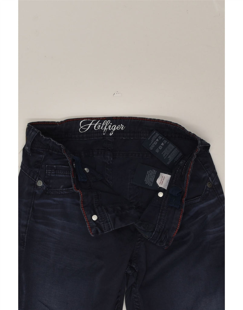 TOMMY HILFIGER Girls Capri Jeans 11-12 Years W26 L15 Navy Blue Cotton | Vintage Tommy Hilfiger | Thrift | Second-Hand Tommy Hilfiger | Used Clothing | Messina Hembry 