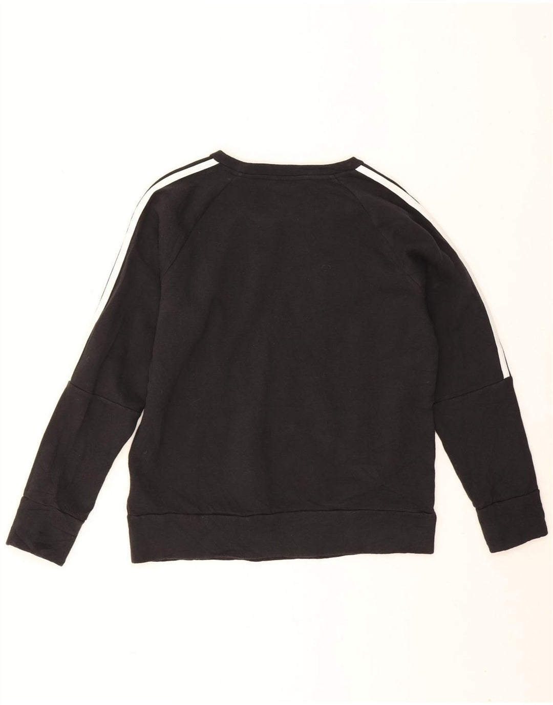 Adidas Womens Sweatshirt Jumper UK 12/14 Medium Black Cotton