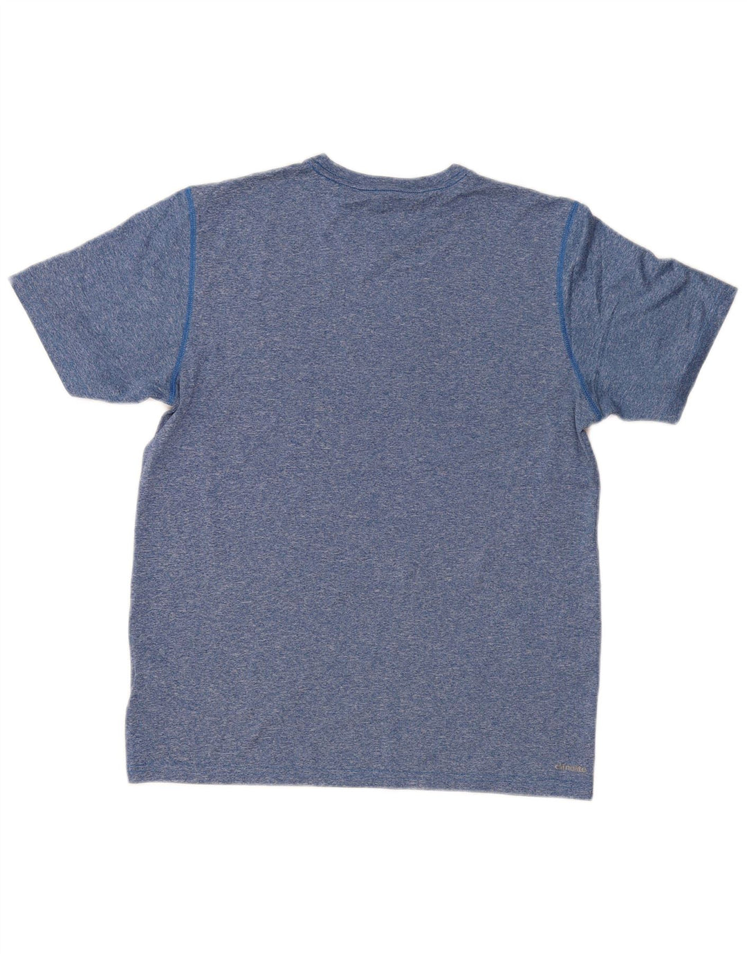 ADIDAS Mens Climalite T-Shirt Top Medium Blue Flecked Polyester