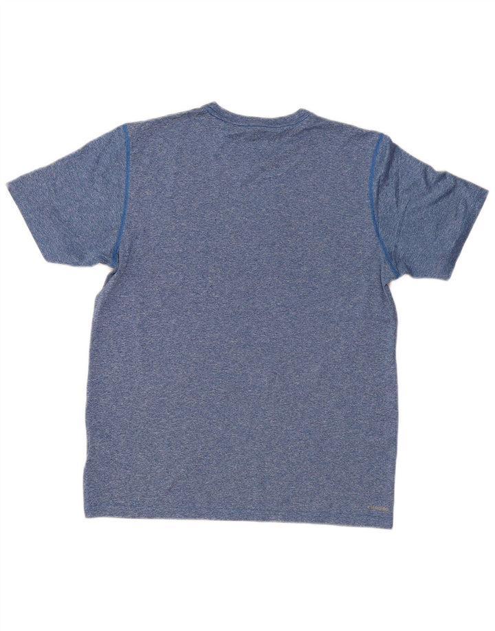 ADIDAS Mens Climalite T-Shirt Top Medium Blue Flecked Polyester