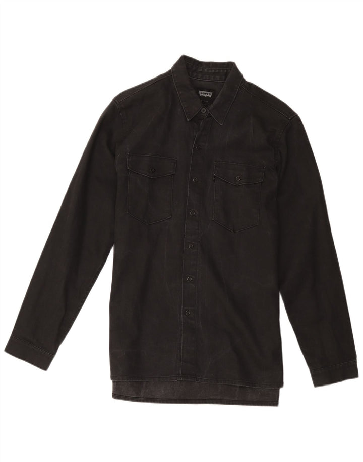 Levi's Mens Denim Shirt Small Black Cotton