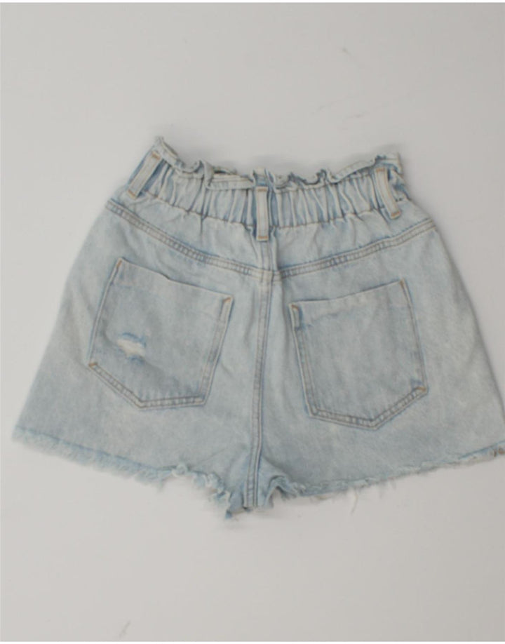 ZARA Womens Denim Shorts EU 34 2XS W24  Blue