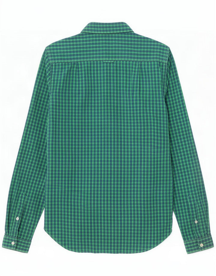 Superdry Mens Shirt Small Green Gingham Cotton