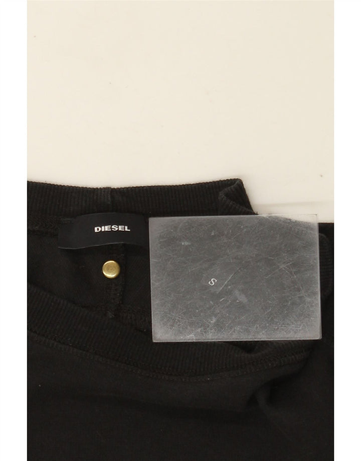 DIESEL Mens Graphic Sweatshirt Jumper Small Black