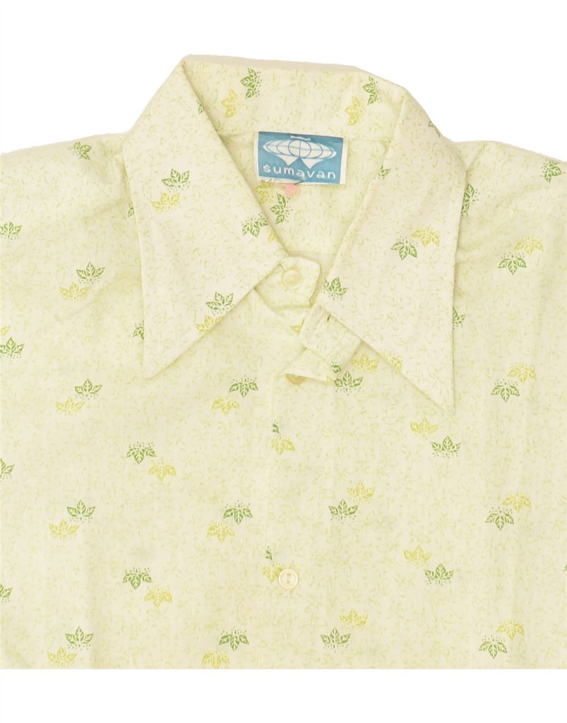 VINTAGE Mens Shirt Medium Green Floral | Vintage Vintage | Thrift | Second-Hand Vintage | Used Clothing | Messina Hembry 