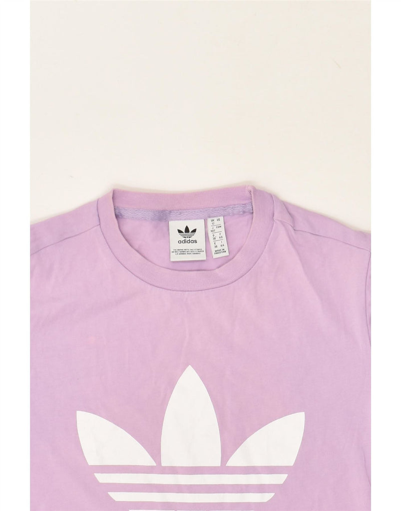 ADIDAS Womens Graphic T-Shirt Top UK 12 Medium  Purple Cotton Vintage Adidas and Second-Hand Adidas from Messina Hembry 